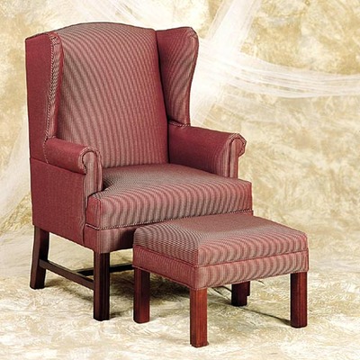 Chippendale Wingack Chair with Removable Seat